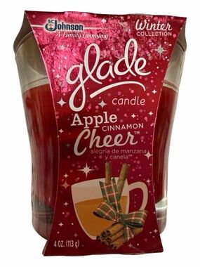 Glade Apple Cinnamon Cheer Candle - Red